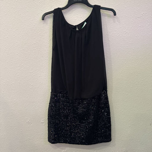 AIDAN MATTOX,TANK SEQUIN DRESS,BLK,6
