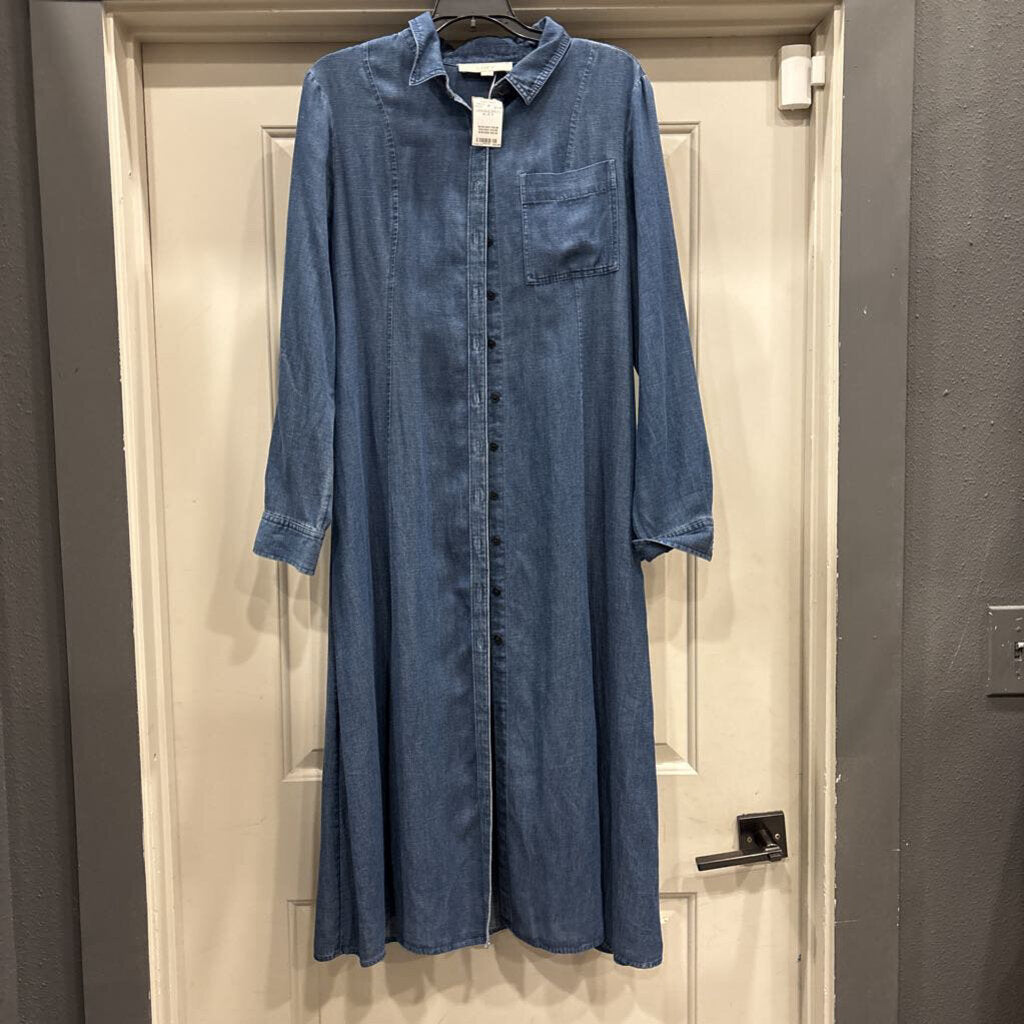 LOFT,LONGSLV DRESS,BLUE,6