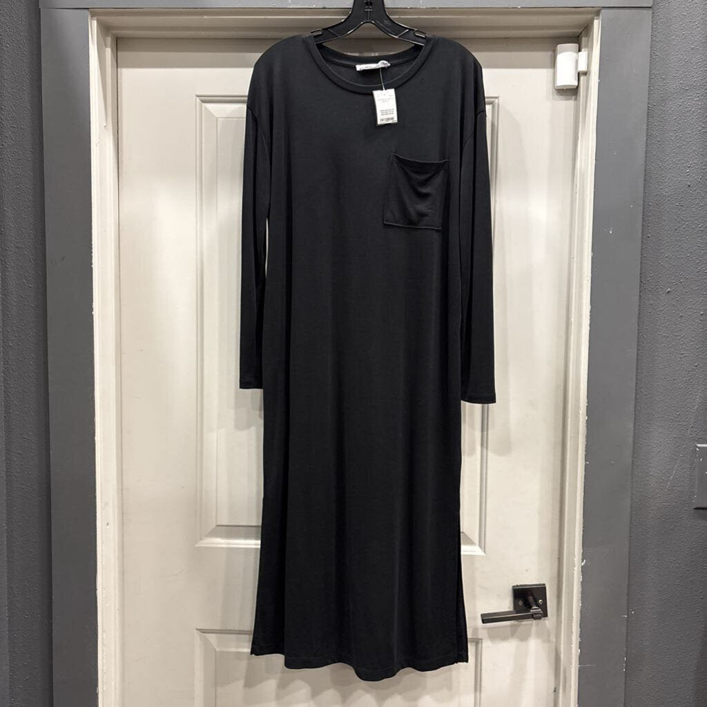 DOUBLE ZERO,LONGSLV DRESS,BLK,S