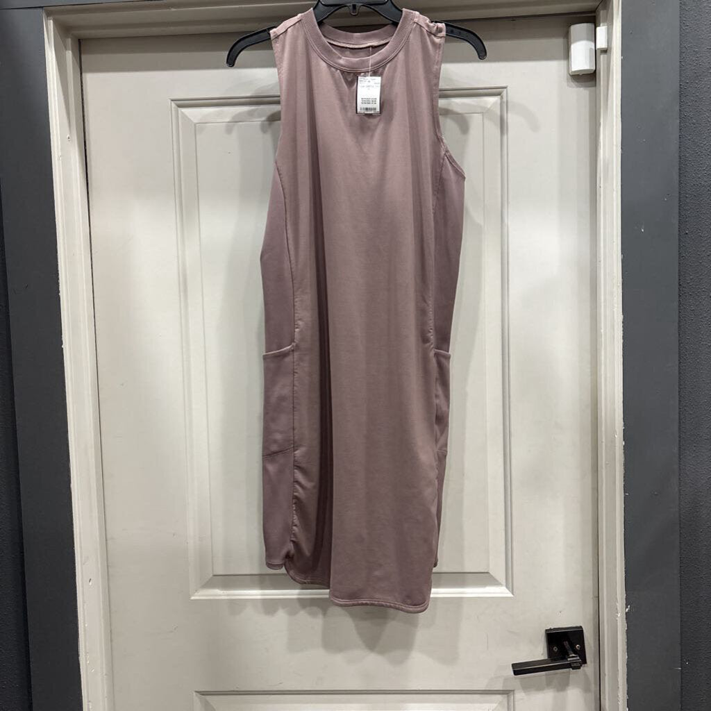 TANK DRESS,TAN,S