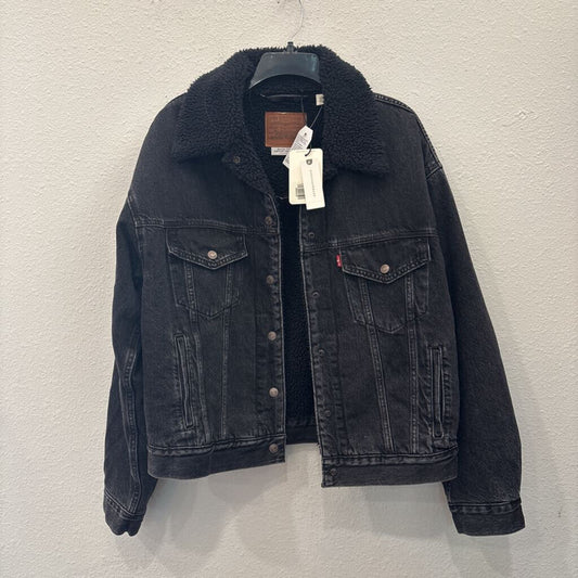 LEVI X ANTHROPOLOGIE,DENIM JACKET,BLK,M