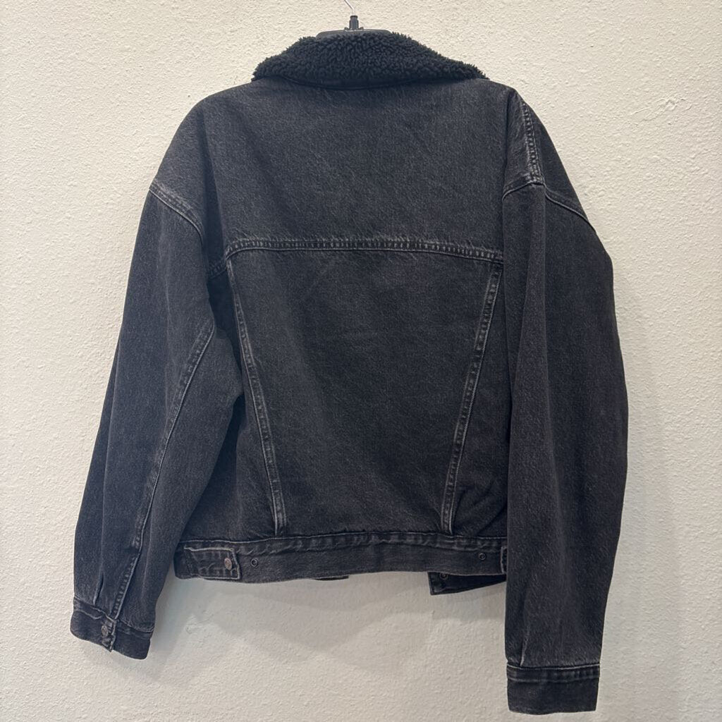 LEVI X ANTHROPOLOGIE,DENIM JACKET,BLK,M