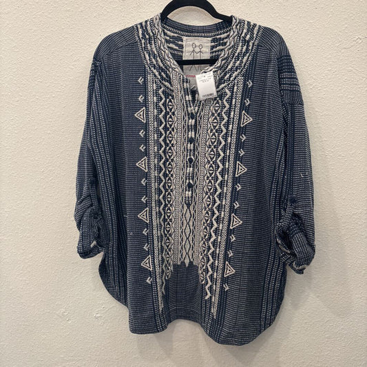 JOHNNY WAS,LONGSLV TOP,BLUE,M