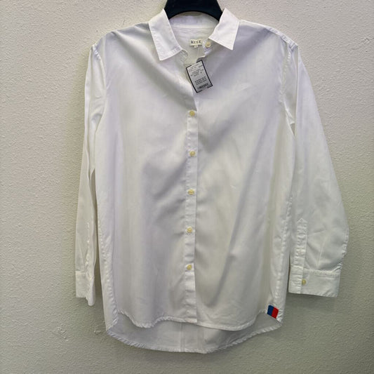 FINELY,COLLARED BUTTONUP TOP ,WHITE ,M