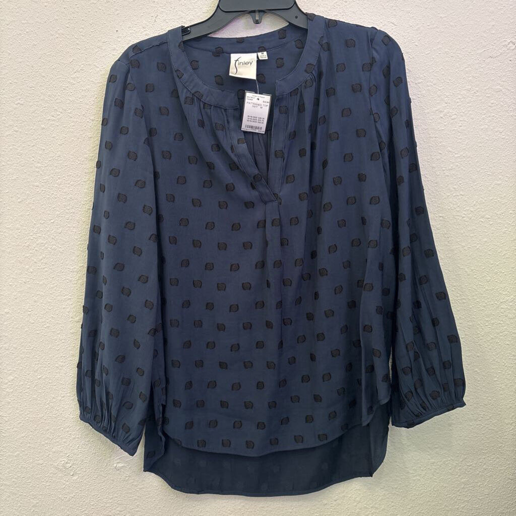 FINELY,PATTERNED TOP ,NVY ,M