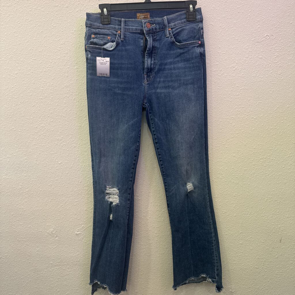 MOTHER,DENIM CROP,BLUE,28
