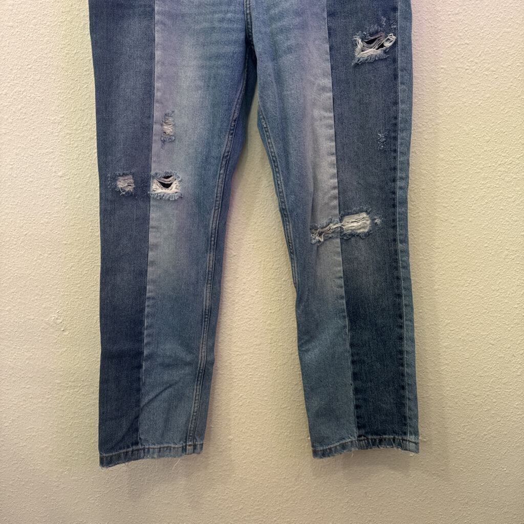FREE PEOPLE,DENIM TWO TONED,BLUE,29