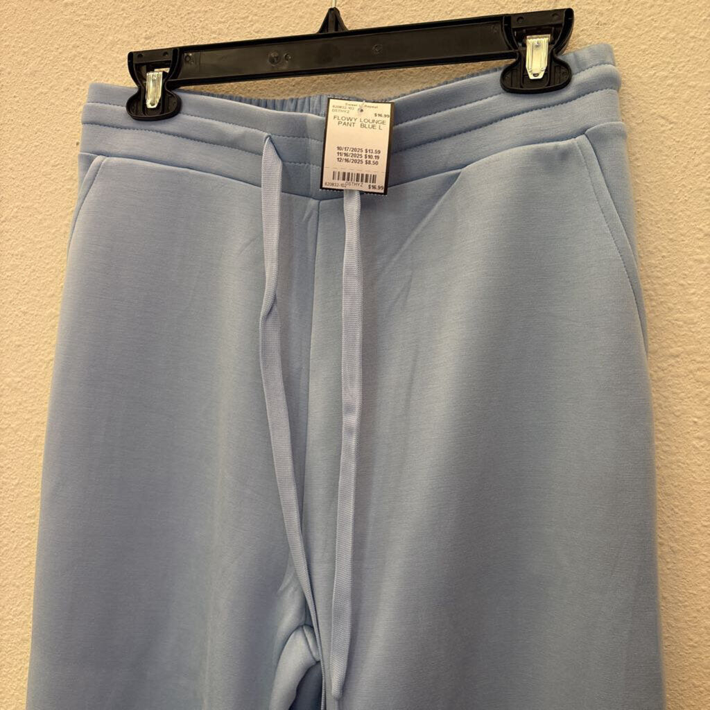 PRETTY GARDEN,FLOWY LOUNGE PANT ,BLUE,L
