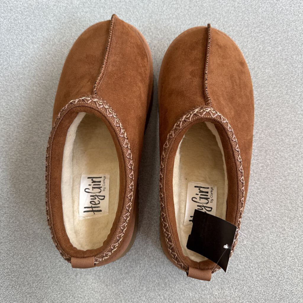 hey girl by corky,NEW PLATFORM SLIPPER ,TABACCO ,9