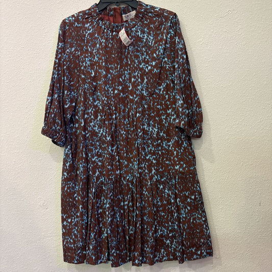 SEA NEW YORK,PATTERNED DRESS,BRN/BLU,8