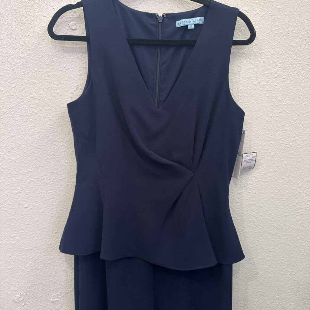 ANTONIO MELANI,NWT FORMAL PANTSUIT ROMPER ,NAVY,6
