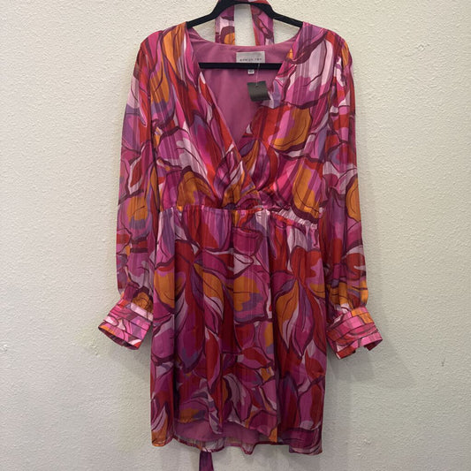 ADELYN RAE,PATTERNED DRESS ,MULTI,L