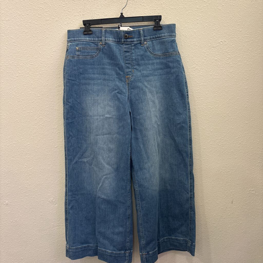 SPANX,DENIM WIDE LEG CROP,BLUE,XL