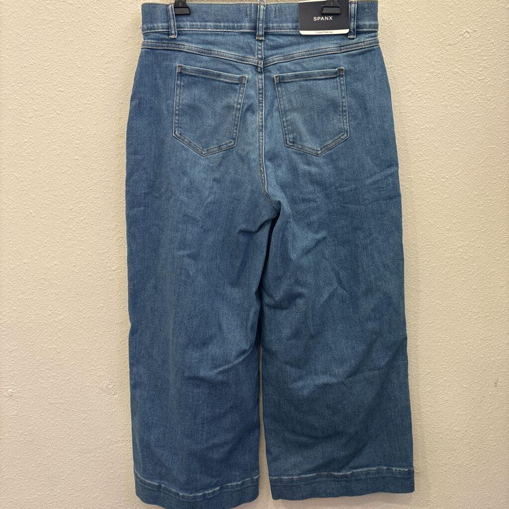 SPANX,DENIM WIDE LEG CROP,BLUE,XL