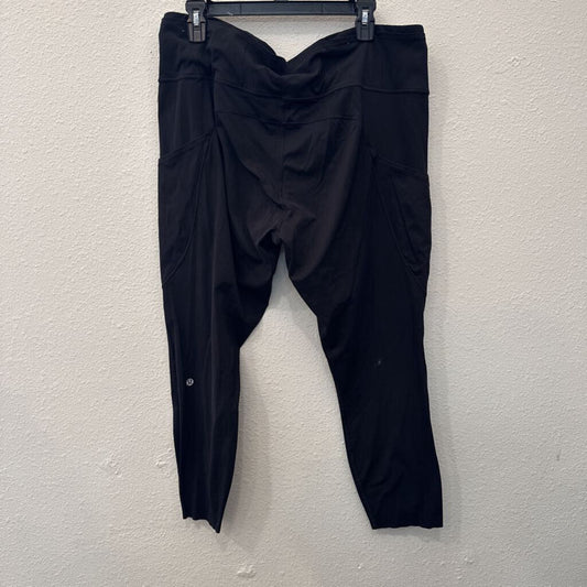 LULULEMON,LULU ANKLE CROP LEGGING ,BLK,18