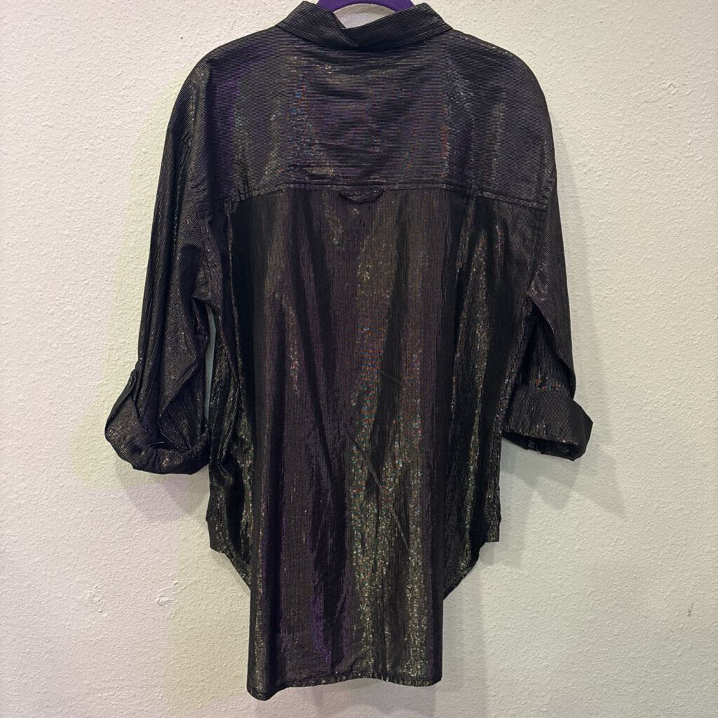 GLORIA VANDEBELT,LONGSLV BU TOP,BLK,L