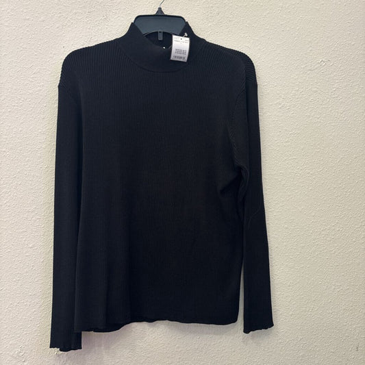 COLDWATER CREEK,RIBBED TOP,BLK,L