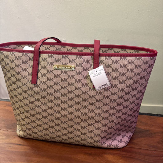 TOTE BAG,BROWN RED