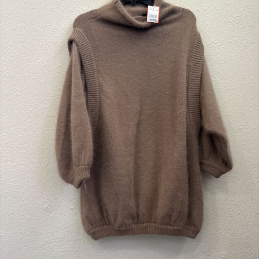 MODA,FUZZY SWEATER ,TAN ,L