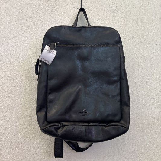 IL DUCA,LEATHER BACKPACK PURSE ,BLK