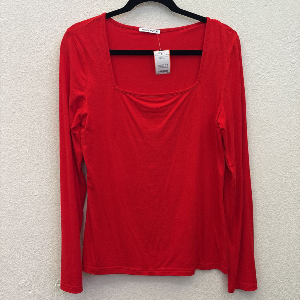 MANGOPOP,LONGSLV TOP,RED,XL