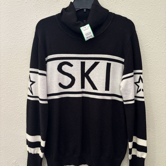 SKIES ARE BLUE,SKI SWEATER,WHT BLK,L