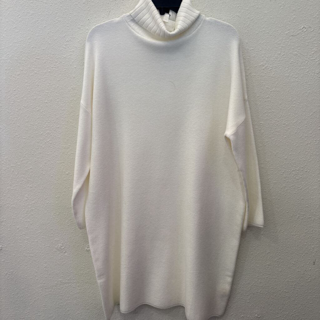 POMANDER,SWEATER DRESS,WHT,XL