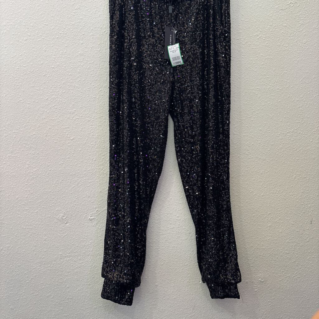 CABLE & GAUGE,SEQUIN PANTS,BLK,M