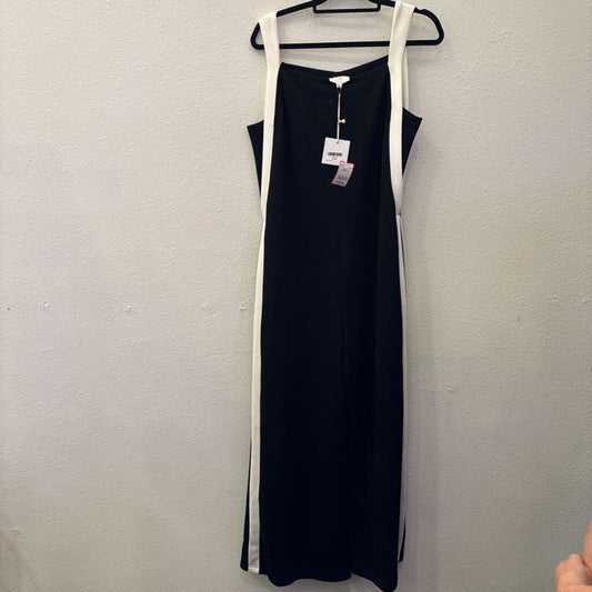 P.CILL,WIDE LEG ROMPER,BLK,L