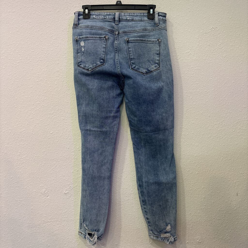 BRIDGE BY GLY,DENIM DISTRESSED,BLUE,29