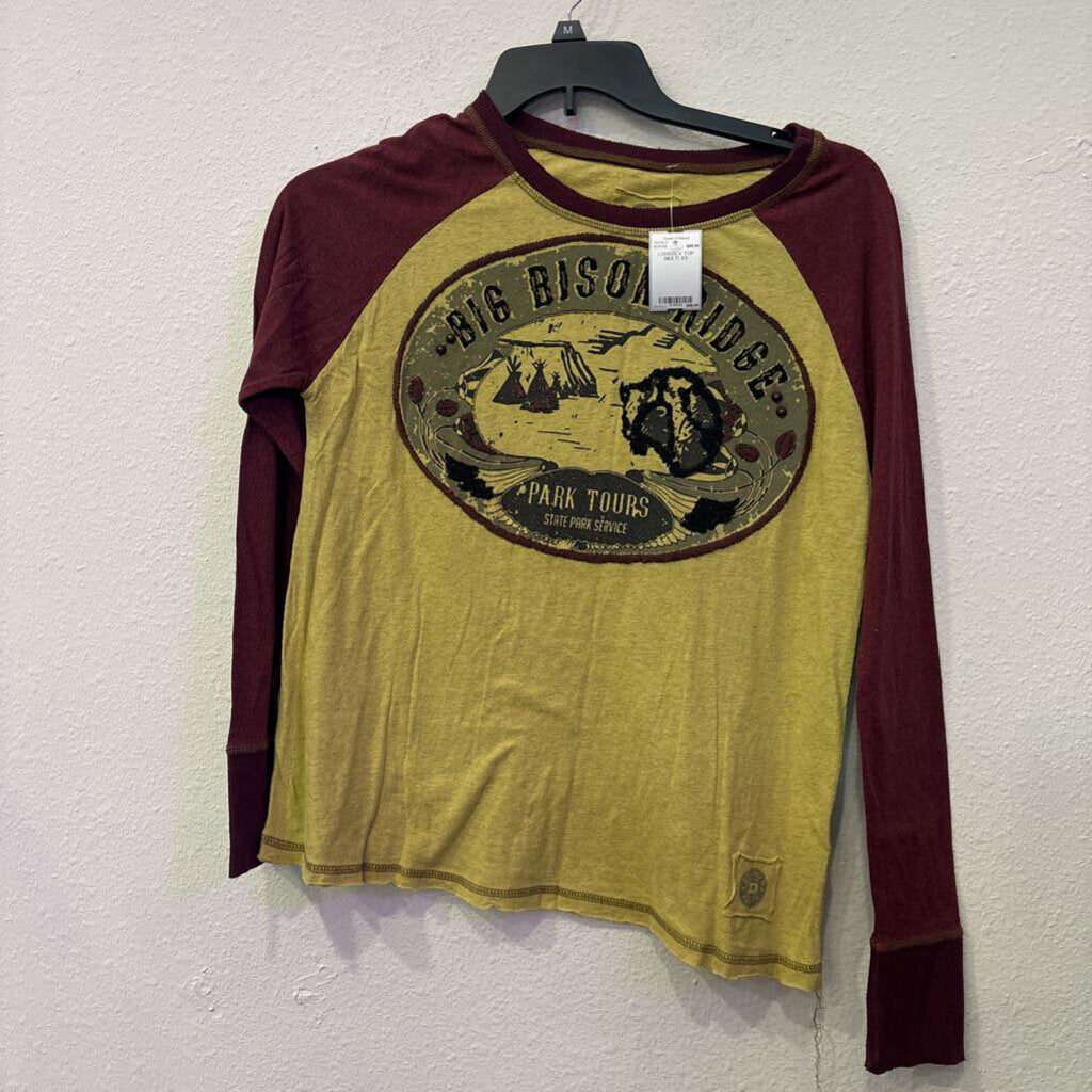 DOUBLE D RANCH,LONGSLV TOP,MULTI,XS