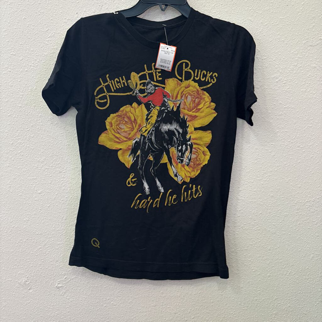 RODEO QUINCY,SHORTSLV TOP,BLK,M