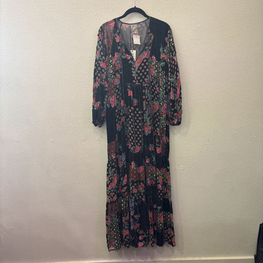 JOHNNY WAS,LONGSLV VELVET DRESS,MULTI ,XS