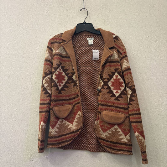 Tasha Polizzi,KNIT CARDIGAN,BROWN,S