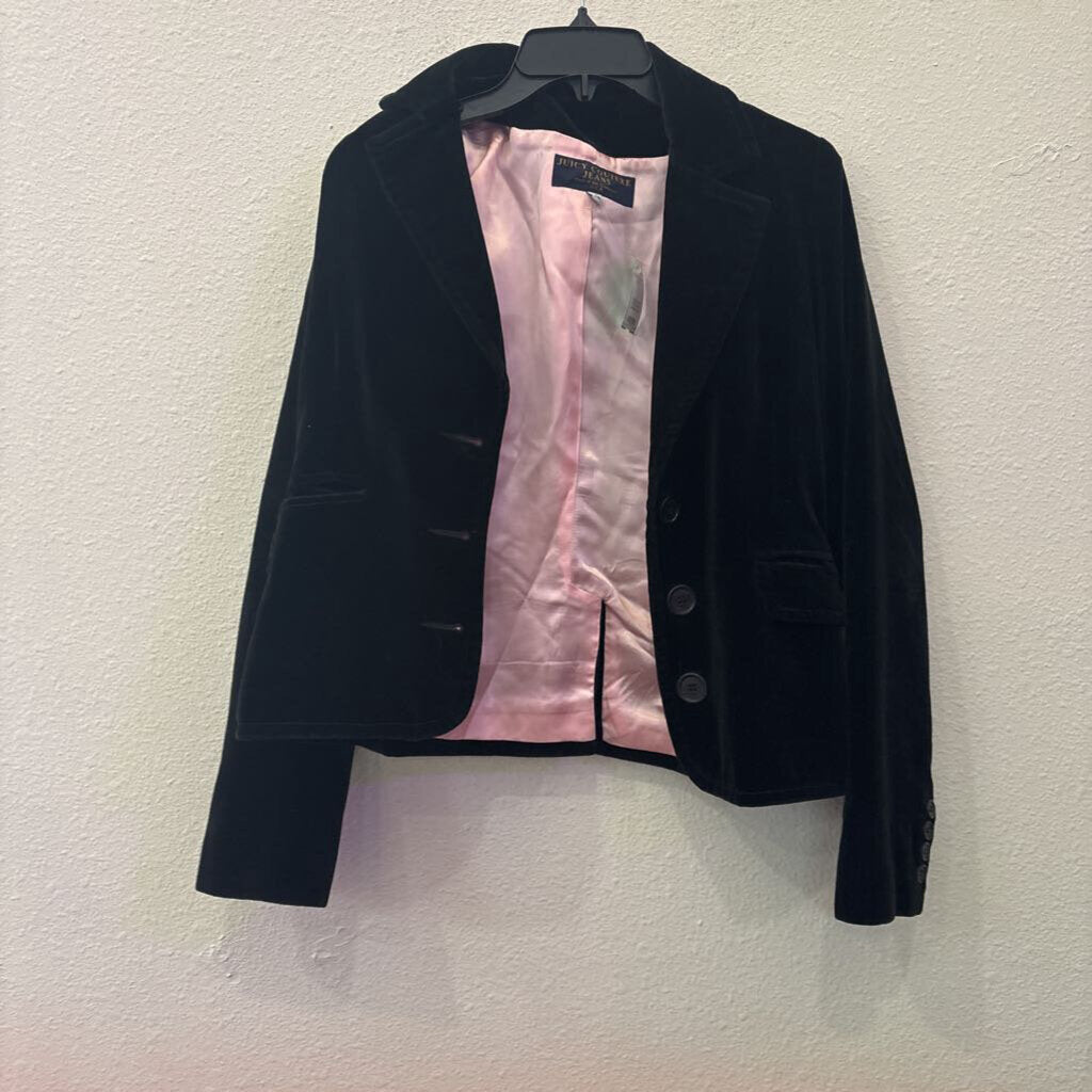 JUICY COUTURE,VELVET BLAZER,BLK,M