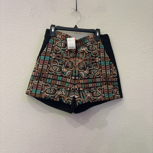MOLLY BRACKEN,EMBROD SHORTS,BLK MULTI,XS