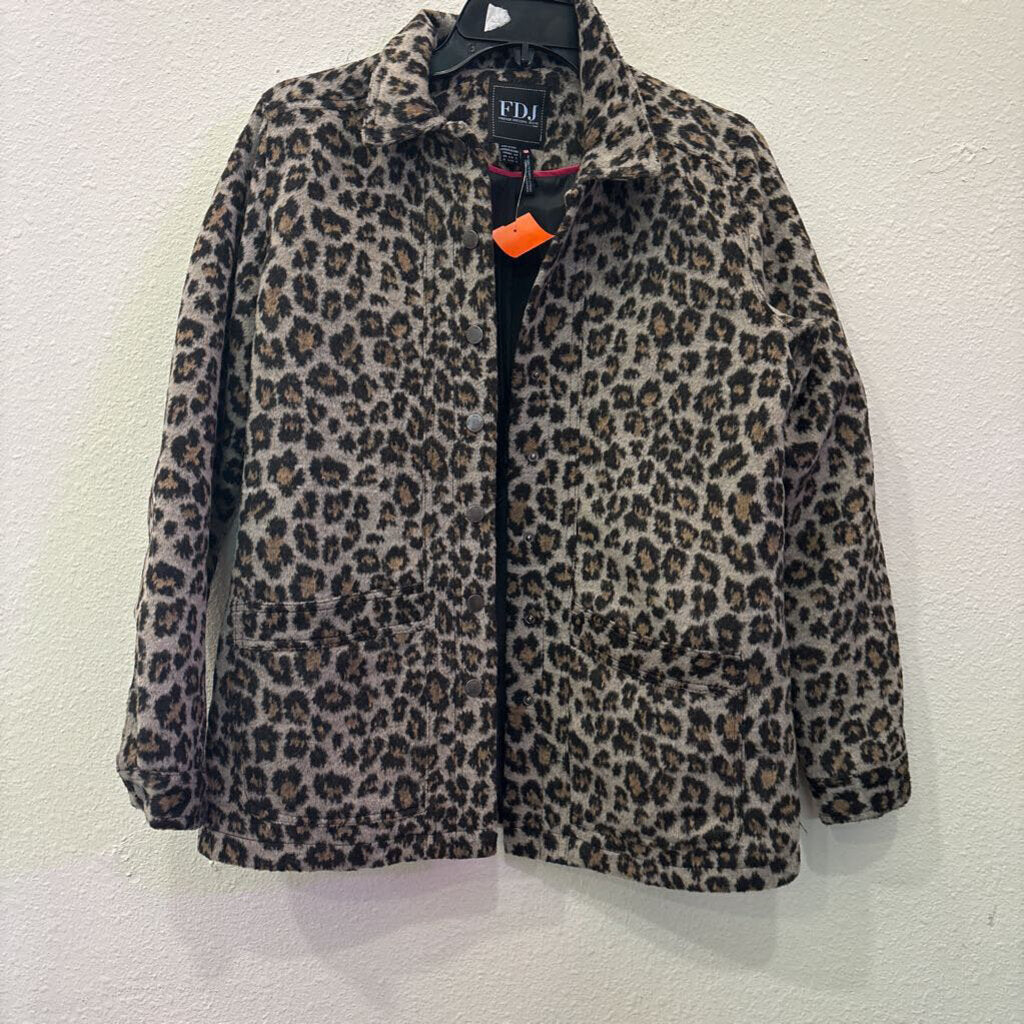 FDJ,ANIMAL PRINT SHACKET,BLK TAN,S