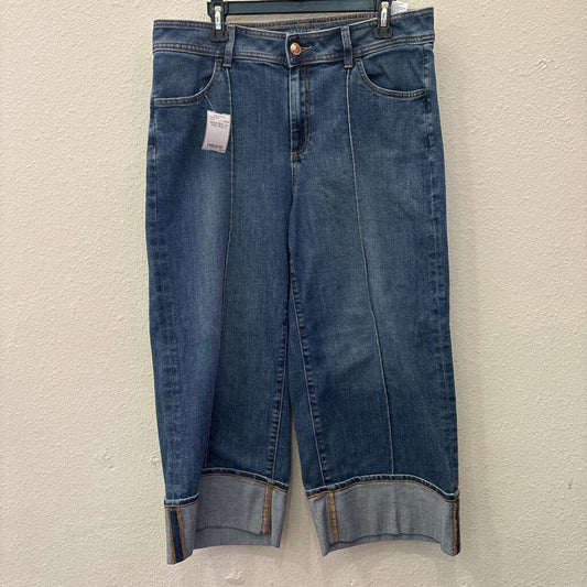 CHICO'S,DENIM WIDE LEG CROP,BLUE,12