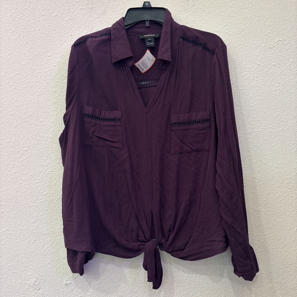 KAREN KANE,LONGSLV TOP,PLUM,XL