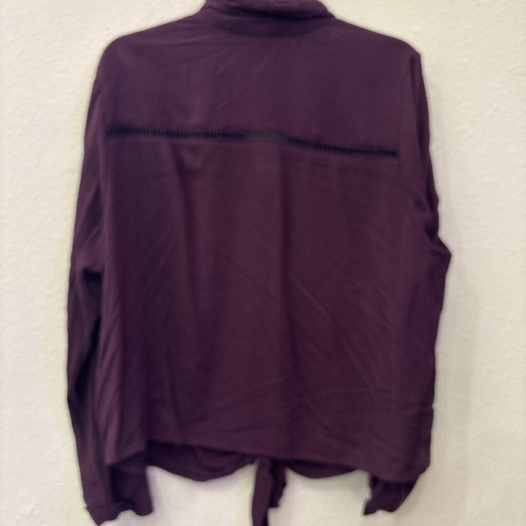 KAREN KANE,LONGSLV TOP,PLUM,XL