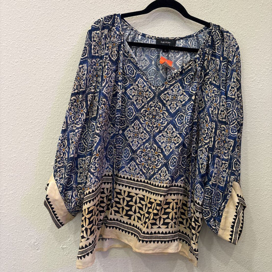 KAREN KANE,LONGSLV TOP,BLUE,XL