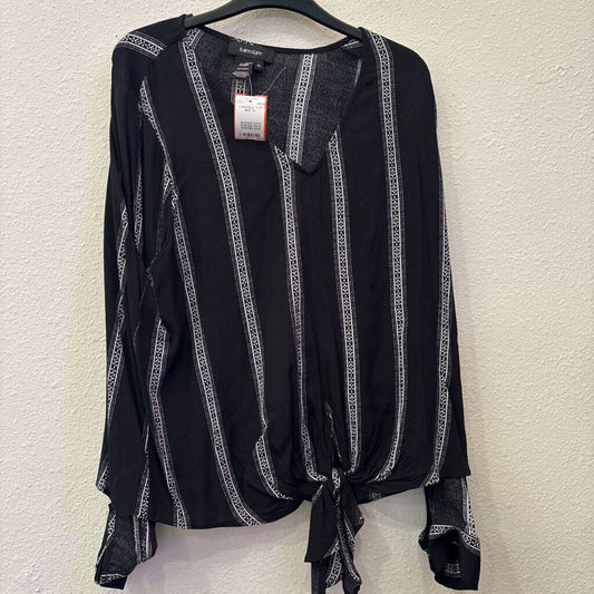 KAREN KANE,LONGSLV TOP,BLK,XL