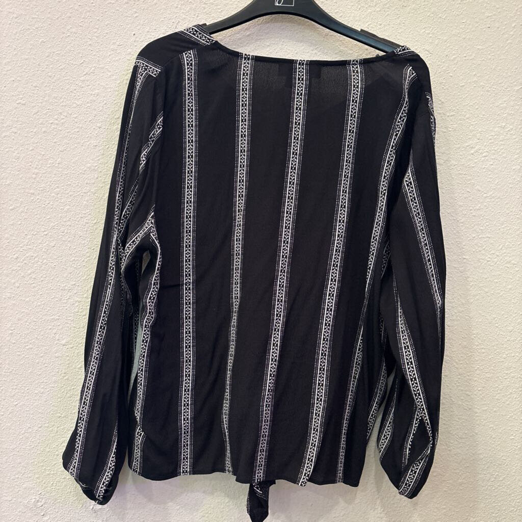KAREN KANE,LONGSLV TOP,BLK,XL