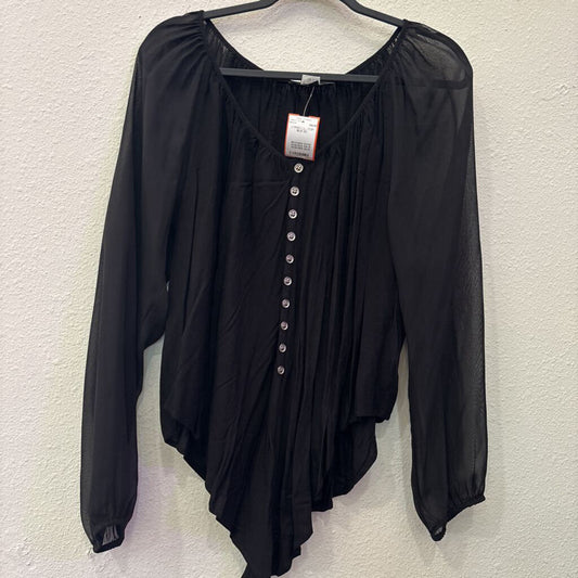KAREN KANE,LONGSLV TOP,BLK,XL