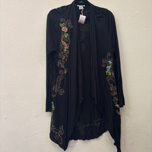 KRISTA LEE,LONGSLV CARDIGAN,BLK,L