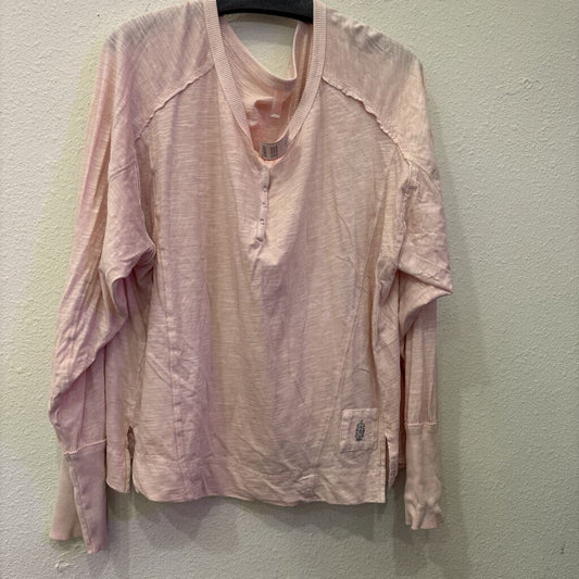 FREE PEOPLE,LONGSLV TOP,PINK,L