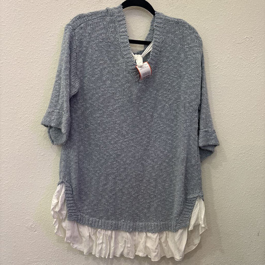 EASEL,LONGSLV SWEATER,BLUE,L