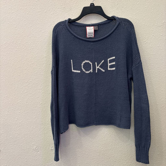 WOODEN SHIPS,KNIT SWEATER ,BLUE ,M