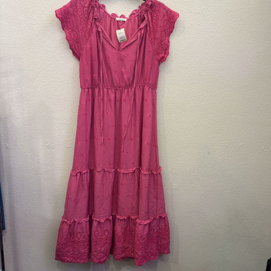 SHORTSLV DRESS,PINK,L