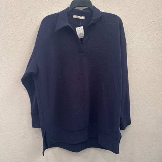 STYLIVE,LONGSLV TOP,NAVY,S